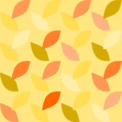 autumn leaves seamless pattern vector drawing