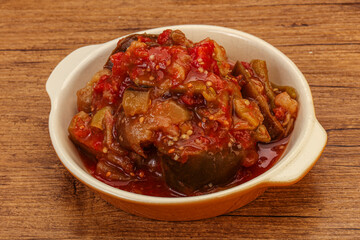 Caucasian vegan cuisine - ajapsandali with vegetables
