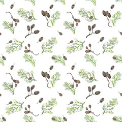 Winter seamless pattern. Can be used for wallpaper, pattern fills, surface textures, fabric prints.