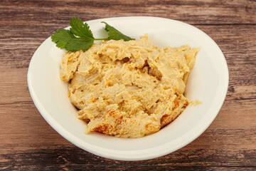 Vegan dietary cusine - humus snack