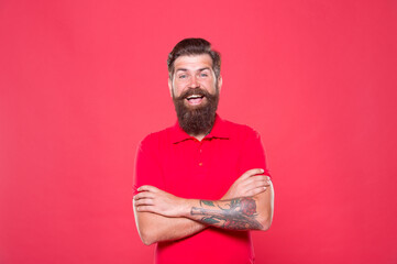 Hairdresser salon. Unshaven man with beard. Brutality and confidence. Barbershop model. Perfect...
