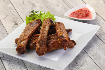 Roasted pork ribs