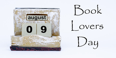 National book lovers day august 9. Desk calendar