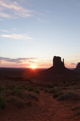 Sunrise at Monument Valley national park