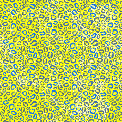Animal seamless pattern on yellow background