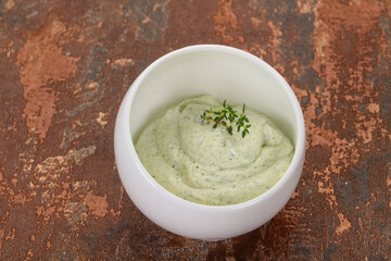 Cottage cream snack with herbs