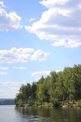 Obraz premium river and clouds