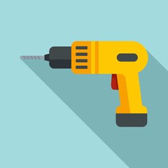 Hand drill icon. Flat illustration of hand drill vector icon for web design