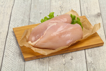 Raw chicken breast ready for cooking