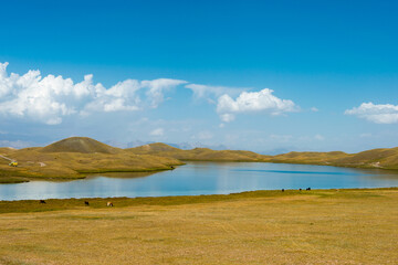 Tulpar Kol Lake in Alay Valley, Osh, Kyrgyzstan.