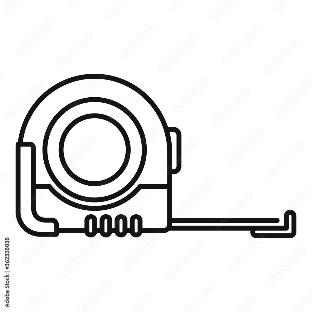 Poster measurement tape icon. outline measurement tape vector icon for web design isolated on white backgro