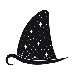 Shark fin, night sky space, dolphin fin vector.
