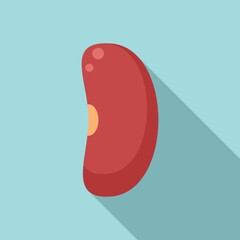 Garbanzo kidney bean icon. Flat illustration of garbanzo kidney bean vector icon for web design