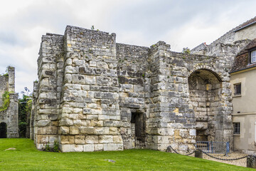 Ruins of Royal Castle in Senlis. Castle was place of election of Hugh Capet in 987 (completely...