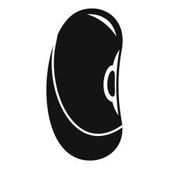 Organic kidney bean icon. Simple illustration of organic kidney bean vector icon for web design isolated on white background