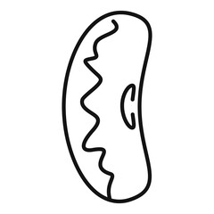 Legume kidney bean icon. Outline legume kidney bean vector icon for web design isolated on white background