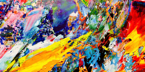 Colorful abstract background wallpaper. Modern motif visual art.  Mixtures of oil paint. Trendy...