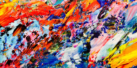 Colorful abstract background wallpaper. Modern motif visual art.  Mixtures of oil paint. Trendy...