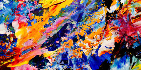 Colorful abstract background wallpaper. Modern motif visual art.  Mixtures of oil paint. Trendy...