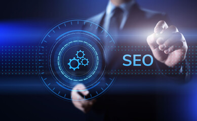 SEO Search engine optimisation digital marketing business technology concept.