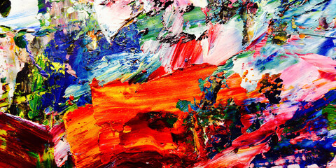 Colorful abstract background wallpaper. Modern motif visual art.  Mixtures of oil paint. Trendy...