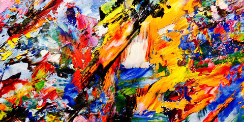 Colorful abstract background wallpaper. Modern motif visual art.  Mixtures of oil paint. Trendy...