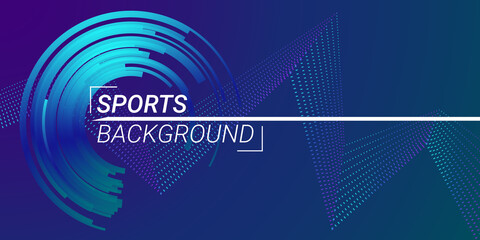 Sports background vector illustration. Trendy vector sports banner.