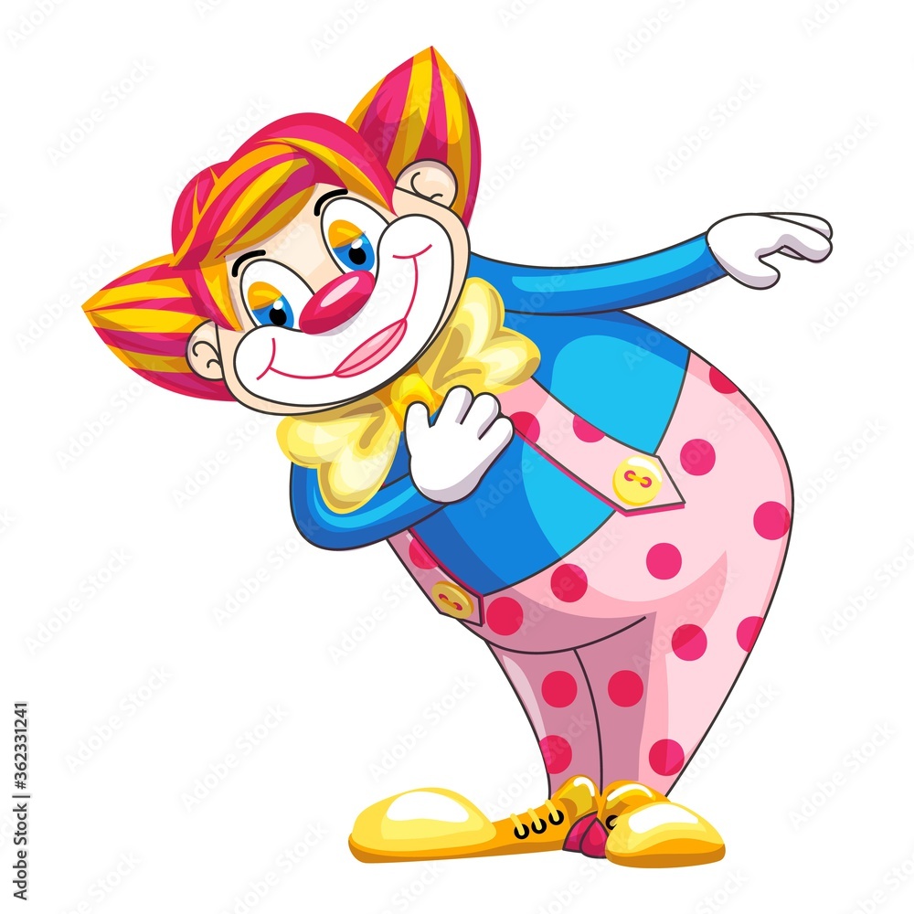 Poster clown icon. cartoon of clown vector icon for web design isolated on white background