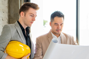 Real Estate business interior architect professional teamwork design video conference online...