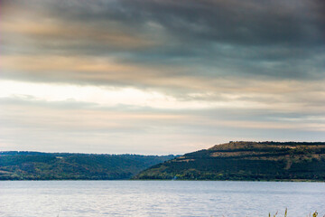 a Bakota bay (Dnistrovske reservoir) landscape, Dnister river, Podilski tovtry National park, Khmelnitskiy region of Western Ukraine