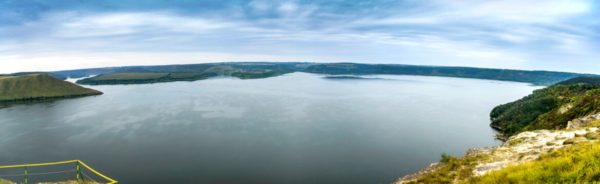 a Bakota bay (Dnistrovske reservoir) landscape, Dnister river, Podilski tovtry National park, Khmelnitskiy region of Western Ukraine
