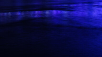 Blue reflection on sea at night, background