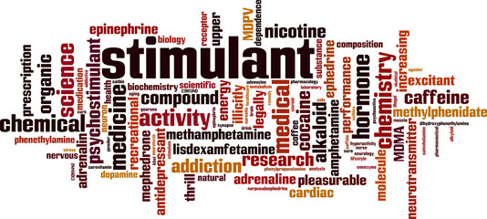 Stimulant word cloud