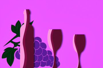 A bottle of rose wine.