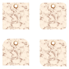 Luxury marble geometric frame collection. Design for price tag, label, logo, book cover and poster.  Mockup blank labels, template shopping gift. Vector stock illustration. 