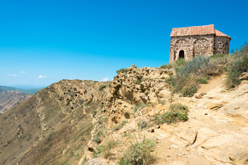 Fototapeta na wymiar David Gareja monastery complex. a famous historic site in Kakheti, Georgia.