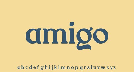 Amigo, elegant and luxury font, luxury royal alphabet vector type set