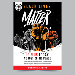 Black Lives Matter Raised Fist Flyer Design