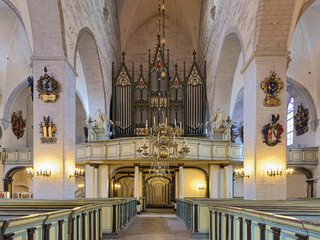 Tallinn, Estonia. Main organ of Dome Church (Cathedral of Saint Mary the Virgin). The organ was built in 1878 by Friedrich Ladegast and modernized in 1913-14 by Wilhelm Sauer Orgelbau company. © Mikhail Markovskiy
