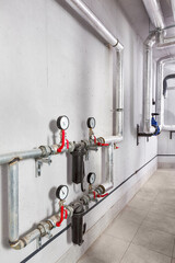 industrial water treatment system with filters and manometers