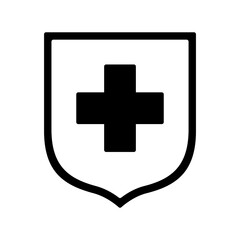 Medical shield. Vector illustration. Medical logo.