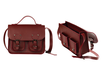 Glamorous red handbag with an original design