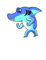 Obraz premium cartoon shark cartoon