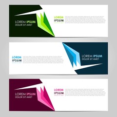 Business Vector abstract banner design template. Collection of web banner template. Abstract geometric web design banner template. can used for header, footer, layout, letterhed, landing page