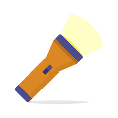Flashlight flat icon vector illustration