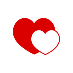 Obraz na płótnie Canvas Stylish Hearts Composition vector icon