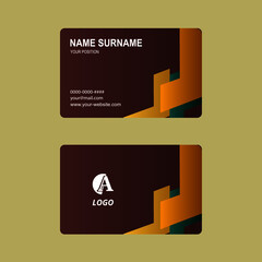 Business card vector simple flat design