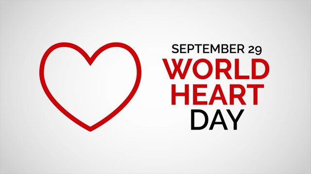Video animation on the theme of World Heart day observed each year on September 29th worldwide. motion graphics.