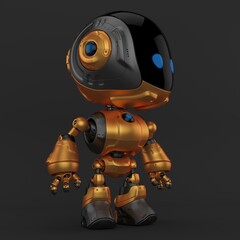 Cute robot toy, 3d rendering