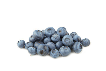 Tasty blueberries isolated on white background. Blueberries are antioxidant organic superfood.